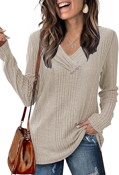 Long Sleeve V Neck Pullover