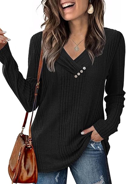 Long Sleeve V Neck Pullover